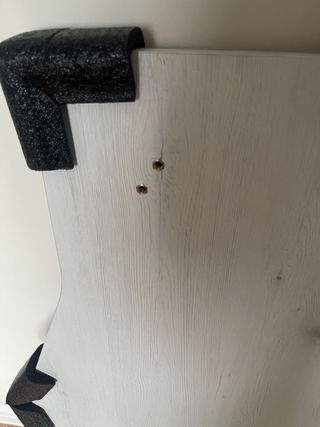 Listón madera cabecero cama color ártico