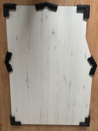 Listón madera cabecero cama color ártico