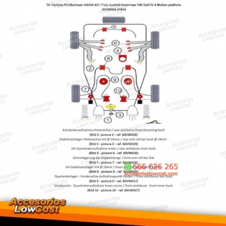 Kit de casquillos de PU-Buchsen TA Technix 48 pi