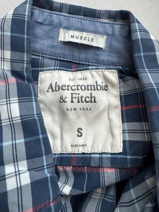 Camisa Abercrombie & Fitch cuadros azul S