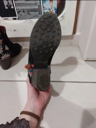 Stivaletti Desigual Camoscio Neri Multicolor