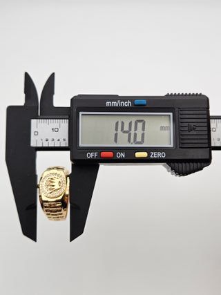 Anillo Oro 18K, Diseño Correa Reloj Corona 6,67gr