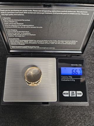 Anillo Oro 18K, Diseño Correa Reloj Corona 6,67gr