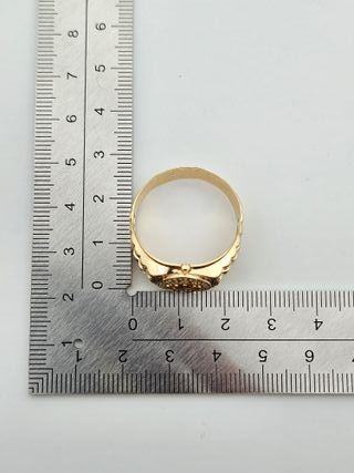 Anillo Oro 18K, Diseño Correa Reloj Corona 6,67gr