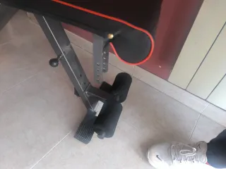 Banco Gimnasio Plegable Negro/Rojo