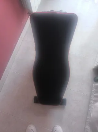 Banco Gimnasio Plegable Negro/Rojo