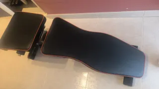 Banco Gimnasio Plegable Negro/Rojo