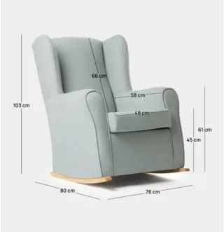 Sillón Mecedora/Lactancia Tela y Madera