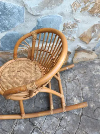 Caballito Mecedora Mimbre Infantil