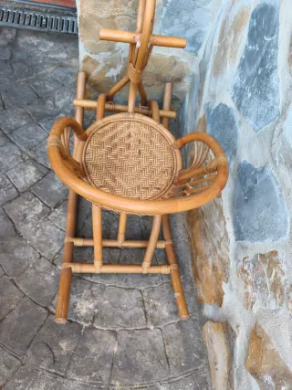 Caballito Mecedora Mimbre Infantil