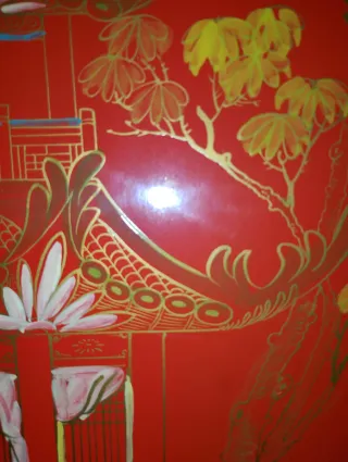 Biombo Oriental Vintage Madera