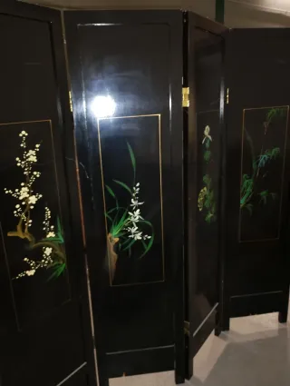 Biombo Oriental Vintage Madera