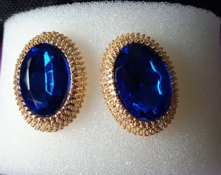 Conjunto bisutería azul y dorado