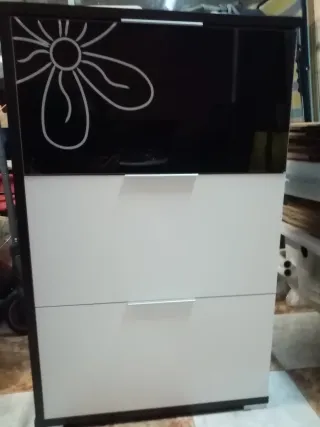 Zapatero como nuevo con diseño floral