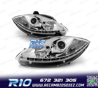 FAROS PARA SEAT LEON, ALTEA Y TOLEDO 04-09 LUZ DIURNA LED FO