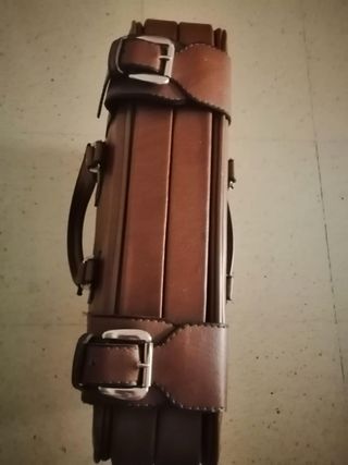 Maleta vintage de cuero marrón