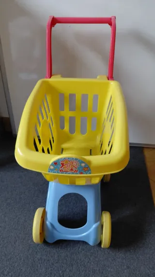 Carrito y cesta de supermercado de juguete