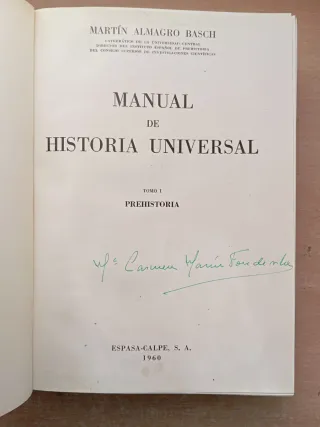 Manual de Historia Antigua. Prehistoria. Almagro.