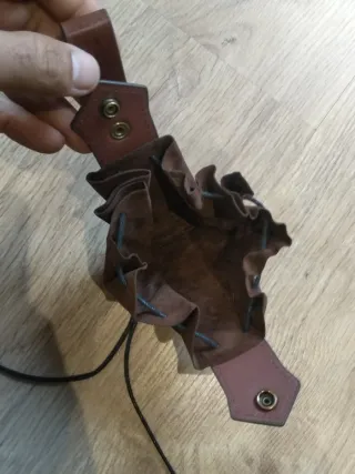 Bolsa cuero medieval vikinga