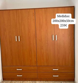 Armario 4 puertas con cajones