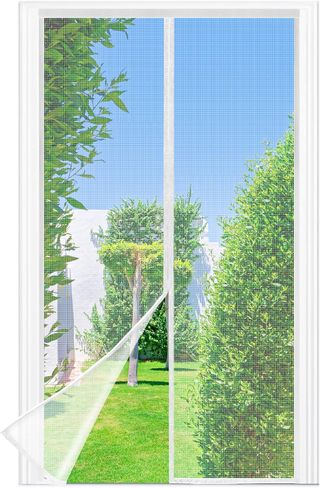 Mosquitera Puerta Magnetica - 100 x 210 CM - Blanc