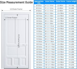 Mosquitera Puerta Magnetica - 100 x 210 CM - Blanc