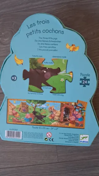 Lote 3 Puzzles Djeco 24 Piezas