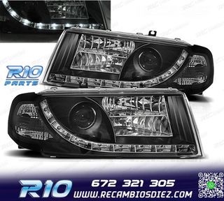 FAROS SKODA OCTAVIA 01-04 LUZ DIURNA LED FONDO NEGRO