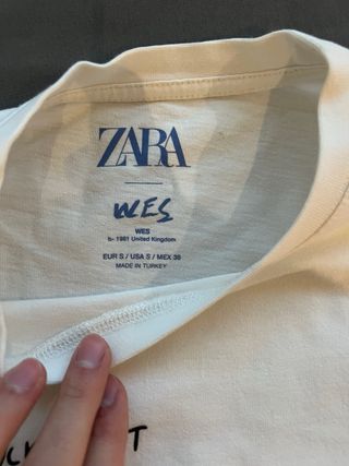 Camiseta Zara Blanca Talla S