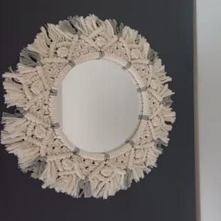 Espejo Macramé Hecho a Mano