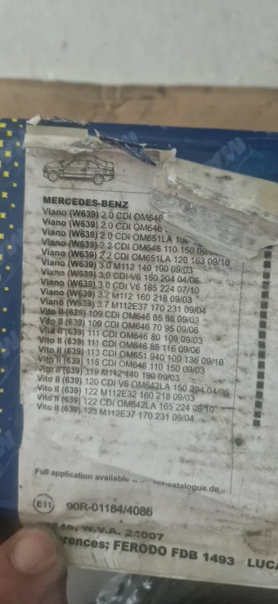 Pastillas Freno SCT Germany Mercedes Viano