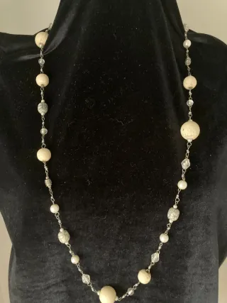 Collar vintage perlas y piedras