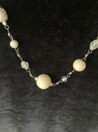 Collar vintage perlas y piedras