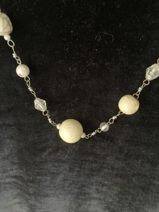 Collar vintage perlas y piedras