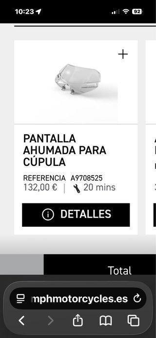 Pantalla touring Triumph Street Triple 765 R