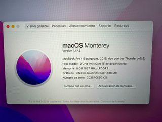 MacBook Pro 13 2016 Plata