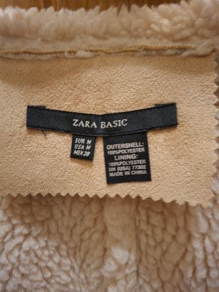 Chaquetón Zara Beige Mujer