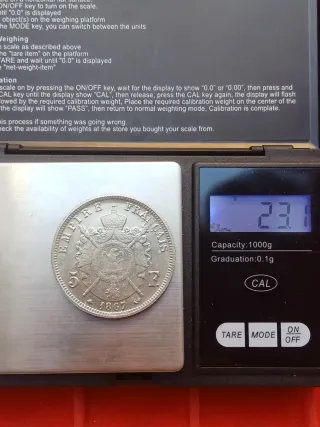 Francia 5 Franchi 1867 Napoleone III Moneta