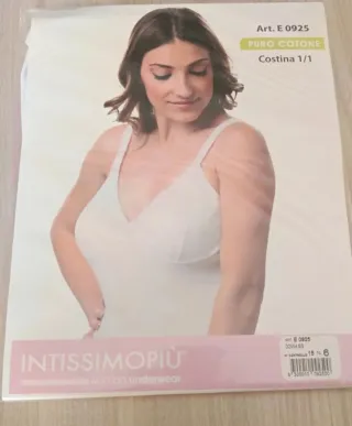 4 Canottiera Intimissimopiu donna cotone bianco xl