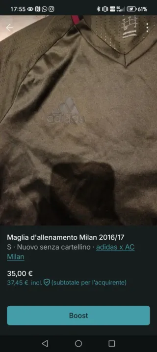 Maglia Allenamento AC Milan 2016/17