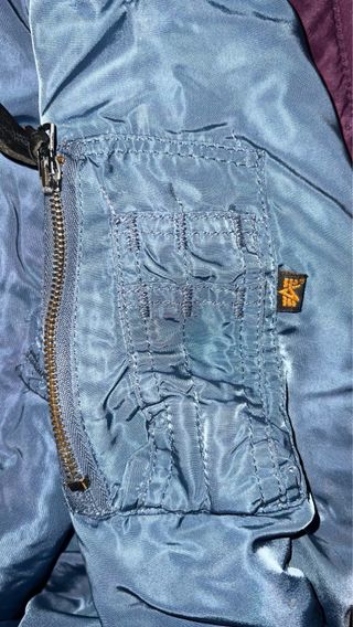 Chaqueta Bomber Vintage Azul