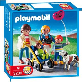 Playmobil Familia con Perro y Carro 3209
