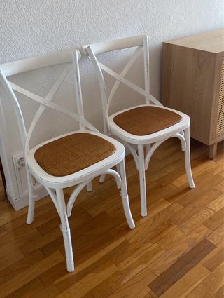 3 Sillas de Madera estilo Vintage