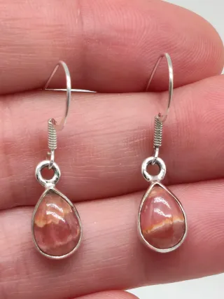 Pendientes Plata 925 y Rodocrosita