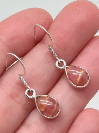 Pendientes Plata 925 y Rodocrosita