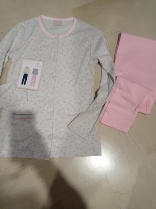 Pigiama donna cotone caldo aperto davanti