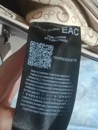 Bolso Guess Beige/Rosa con Neceser