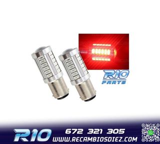 2 BOMBILLAS LED ROJO BA15S PARA LUZ DE FRENO