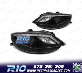 FAROS SEAT IBIZA 6J 08-12 LUZ DIURNA FONDO NEGRO