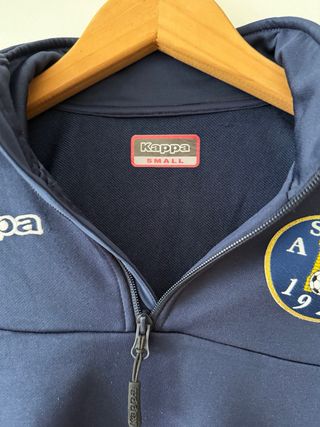 Sudadera deportiva Kappa azul y blanca Talla S